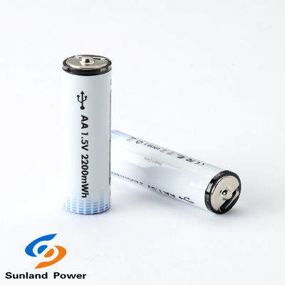 Oplaadbare 1.5V AA-lithium-ionbatterij met USB-type C-connector
