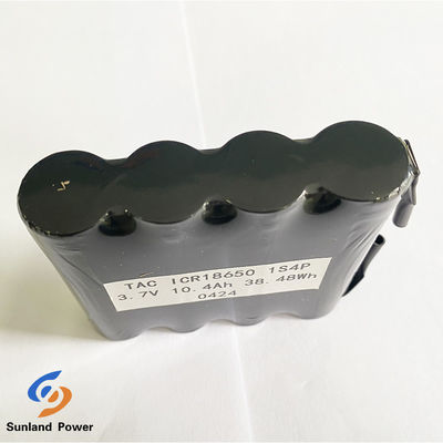 Accumulator 18650 1S4P 3.7V 10.4Ah Lithium-ionbatterij voor brandpaneel met nikkeltab
