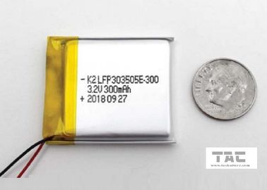 Lichtgewicht 3,2 Voltlifepo4 Batterij 300MAH LFP303505E voor Mijnwerkerslamp