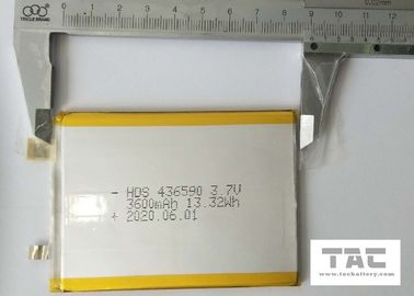 de Li-Ionen3600mah 436590 Batterij van 3.7v voor Veiligheid en Alarmsystemen