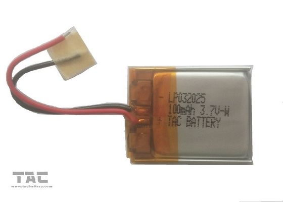 De Batterij van het het Polymeerlithium van LP032025 100MAH 3.7V voor Wearable Apparaat