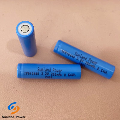 Oplaadbare lithiumbatterij IFR10440 AAA 3.2V LiFePO4 200mAh Cell Flat Cap