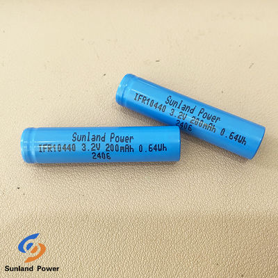 Oplaadbare lithiumbatterij IFR10440 AAA 3.2V LiFePO4 200mAh Cell Flat Cap