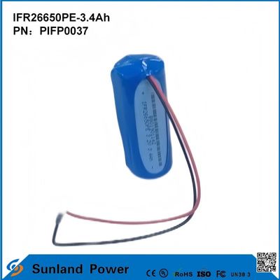 IFR26650PE-3.4Ah 3.2V LiFePO4 batterijcel voor zonnelicht zaklamp Cirkel Levensduur 2000 keer