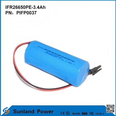 IFR26650PE-3.4Ah 3.2V LiFePO4 batterijcel voor zonnelicht zaklamp Cirkel Levensduur 2000 keer