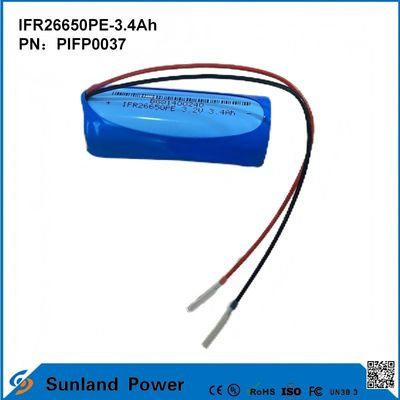 IFR26650PE-3.4Ah 3.2V LiFePO4 batterijcel voor zonnelicht zaklamp Cirkel Levensduur 2000 keer