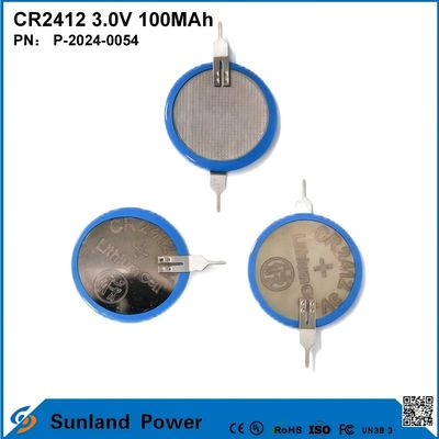 CR2412 3.0V 100MAH Li-MnO2 batterij