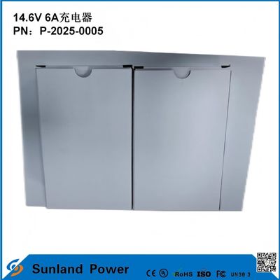14.6V 6A-oplader, compatibel met 12,8V/14,4V Lithium Iron Phosphate (LiFePO4) batterijoplader, speciaal ontworpen voor elektrisch gereedschap/elektrisch efficiënt oplader, compatibel met meerdere apparaten