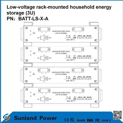 3U laagspanning Intelligent Control Home Energy Storage All-in-One Butler LiFePO4 51.2V 50A 5120Wh16S1P Prismatische LFP-batterij met aluminium shell 3.2V/100Ah levensduur van 4000 cycli