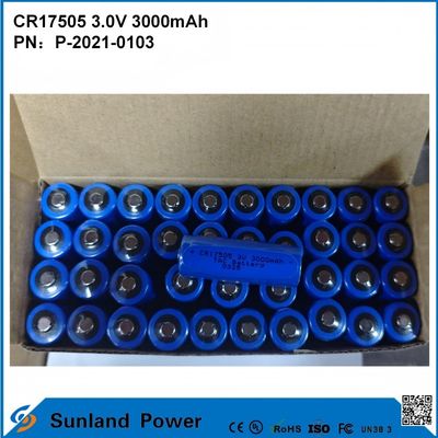 CR17505 3.0V 3000mAh Voor slimme instrumenten Medische apparatuur Transport en logistiek Slimme meubels Hoog vermogen Stabiel ontladen Prestaties Spanning Uitgang Lange levensduur