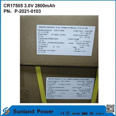 CR17505 3.0V 3000mAh Voor slimme instrumenten Medische apparatuur Transport en logistiek Slimme meubels Hoog vermogen Stabiel ontladen Prestaties Spanning Uitgang Lange levensduur