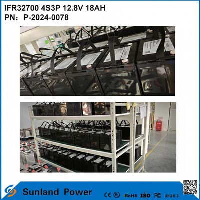 IFR32700 4S3P 12.8V 18Ah Voor zonne-invloed licht Hoge helderheid LEDS Tuin zonne-lichten levensduurpo4 batterij