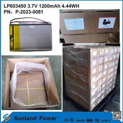 GP603450 Cell voor consumentenelektronica en medische toepassingen 1200mAh 3.7V UL & UN38.3 Gecertificeerd op voorraad en aanpasbaar