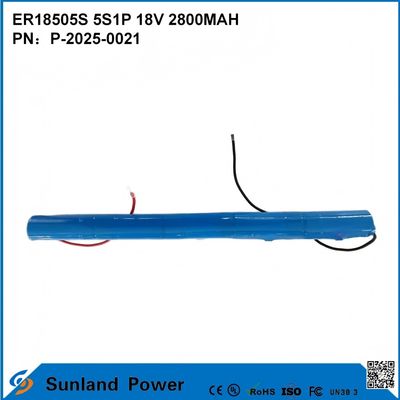ER18505S 5S1P 18V 2800MAH Hoogtemperatuurbestendige, hoogcapaciteitsbatterij