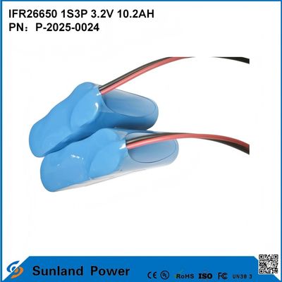 Een grote hoeveelheid IFR26650 1S3P 3.2V 10,2Ah batterijen,beschikbaar voor OEM-energieopslagsystemen, power tools en back-up power