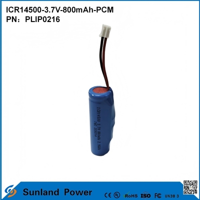 ICR14500-3.7V-800mAh-PCM-batterij toegepast op LED-lichten Digitale producten Slimme huishoudelijke apparaten Draadloze muizen Elektrische tandenborstels Scheerapparaten