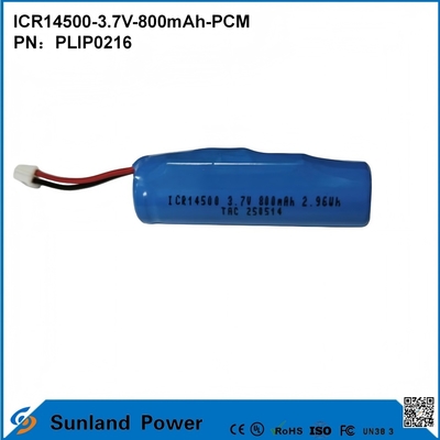ICR14500-3.7V-800mAh-PCM-batterij toegepast op LED-lichten Digitale producten Slimme huishoudelijke apparaten Draadloze muizen Elektrische tandenborstels Scheerapparaten