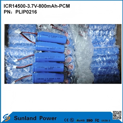 ICR14500-3.7V-800mAh-PCM-batterij toegepast op LED-lichten Digitale producten Slimme huishoudelijke apparaten Draadloze muizen Elektrische tandenborstels Scheerapparaten
