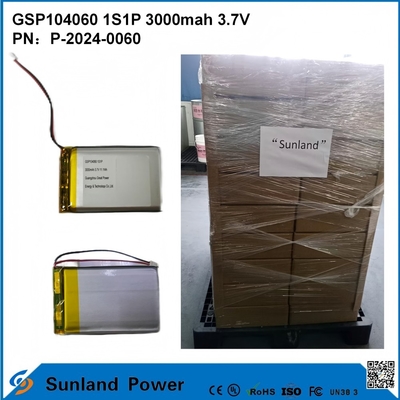 GSP104060 Lithium Polymer Battery wordt veel gebruikt in Power Banks, Bluetooth-oordopjes en Bluetooth-luidsprekers met een levensduur van 500 ₹ 2500 lading/ontlading