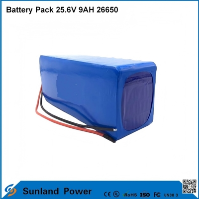 Lithium-ion motorfietsaccu LiFePO4 accupack 25,6V 9AH 26650