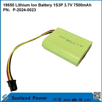 18650 Lithium-ion batterij 1S3P 3.7V 7500mAh Li-ion batterijpakket