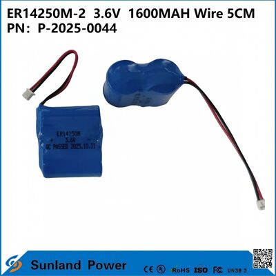 ER14250M-23.6V1600MAH Dradige 5CM-batterij die wordt gebruikt in slimme meters, automatiseringsinstrumenten, medische apparaten, draadloze communicatieapparatuur, alarmsystemen tegen inbrekers, automobielelektronica,Het Internet van de
