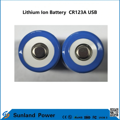 Lithium-ionbatterij CR123A USB toepasbaar voor de productie van USB-oplaadbare lithium-ionbatterijen.