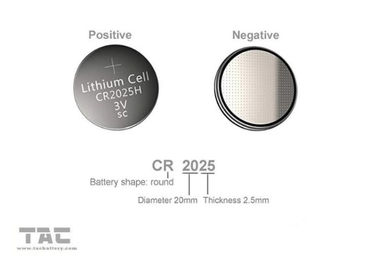 Van het het Lithiummuntstuk van CR2025 3.0V 160mA Primaire de Celbatterij voor LEIDEN Licht