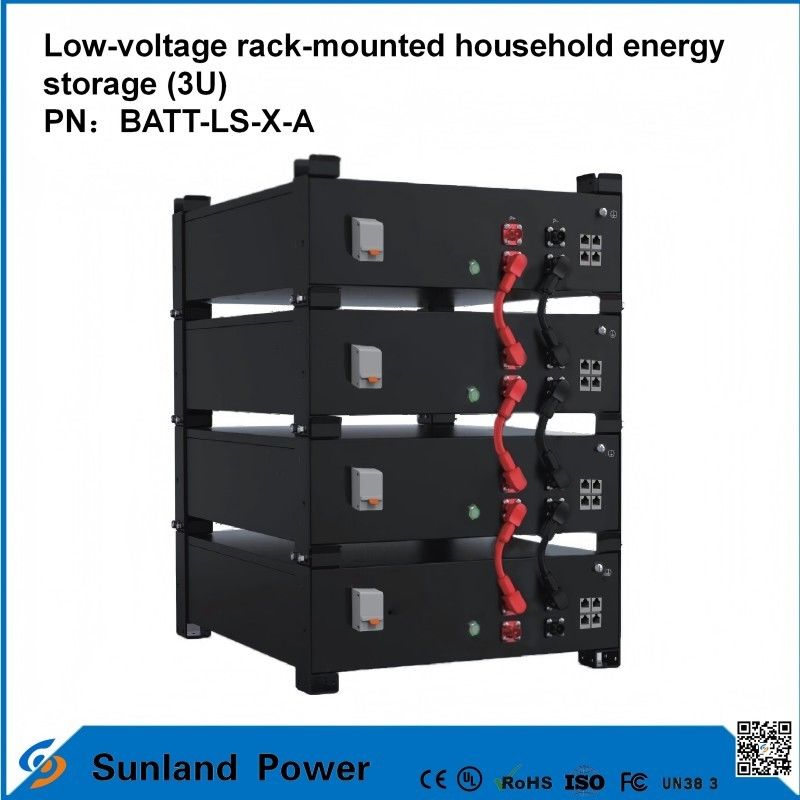3U laagspanning Intelligent Control Home Energy Storage All-in-One Butler LiFePO4 51.2V 50A 5120Wh16S1P Prismatische LFP-batterij met aluminium shell 3.2V/100Ah levensduur van 4000 cycli