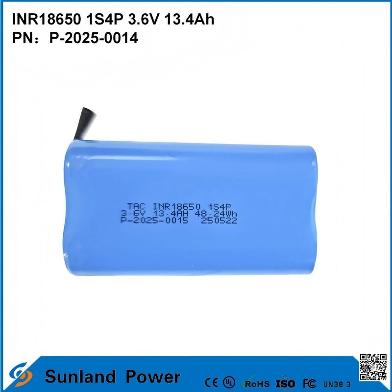 INR18650 1S4P3.6V 13.4Ah De perfecte combinatie van hoge capaciteit en hoge spanning