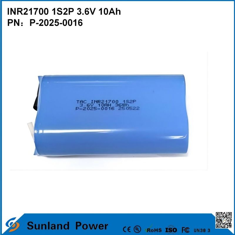 INR21700 1S2P 3.6V 10Ah High-Rate Discharge Battery voor apparaten met een hoog vermogen