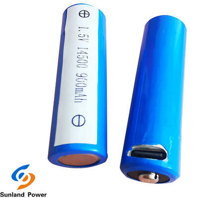 ODM BEREIK Cilindrisch Li Ion Battery ICR14500 1.5V 900MAH