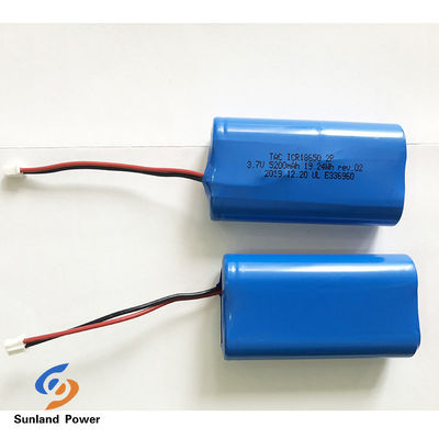 3.7V oplaadbare lithium-ionbatterij ICR18650 1S2P met UL2054 Voor lamp