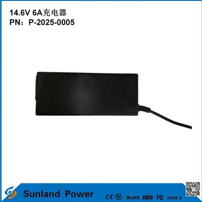 14.6V 6A-oplader, compatibel met 12,8V/14,4V Lithium Iron Phosphate (LiFePO4) batterijoplader, speciaal ontworpen voor elektrisch gereedschap/elektrisch efficiënt oplader, compatibel met meerdere apparaten