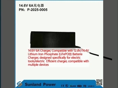 14.6V 6A-oplader, compatibel met 12,8V/14,4V Lithium Iron Phosphate (LiFePO4) batterijoplader, speciaal ontworpen voor elektrisch gereedschap/elektrisch efficiënt oplader, compatibel met meerdere apparaten