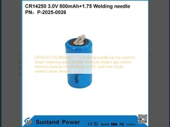 CR14250 3.0V 800mAh+1.75 Lasnaald kan gebruikt worden voor slimme meters, watermeters, elektriciteitsmeters, gasmeters, geheugenback-up, CMOS-geheugen, RTC real-time klokken, draadloze alarmsensoren