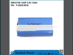 INR21700 1S2P 3.6V 10Ah High-Rate Discharge Battery voor apparaten met een hoog vermogen