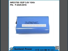 INR21700 1S2P 3.6V 10Ah BATTERIJ