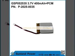 GSP052535 3,7V 400mAh + PCM-batterij